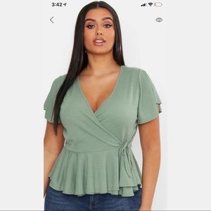 Boohoo Wrap Top